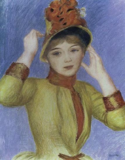Pierre Renoir Bust of a Woman with Yellow Corsage China oil painting art